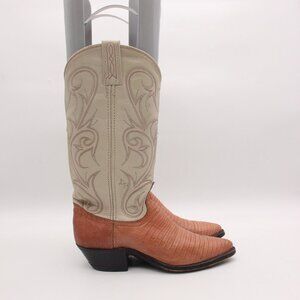 Dan Post Teju Lizard Cowboy Women’s Size 5.5 M Western Boots Made In USA